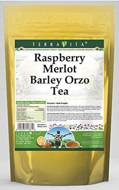 Raspberry Merlot Barley Orzo Tea (25 tea bags, ZIN: 566770) Raspberry Merlot Barley Orzo Tea (25 tea bags, ZIN: 566770)
