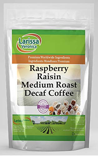 Raspberry Raisin Medium Roast Decaf Coffee (Gourmet, Naturally Flavored, Whole Coffee Beans) (16 oz, ZIN: 568658)