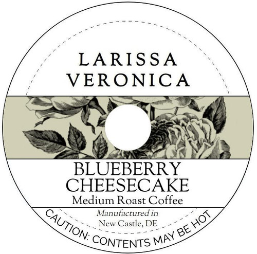 Blueberry Cheesecake Medium Roast Coffee (Single Serve K-Cup Pods) (Gourmet, Naturally Flavored, Whole Coffee Beans) (12 pods, ZIN: 571448)