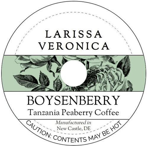 Boysenberry Tanzania Peaberry Coffee (Single Serve K-Cup Pods) (Gourmet, Naturally Flavored, Whole Coffee Beans) (12 pods, ZIN: 571505)
