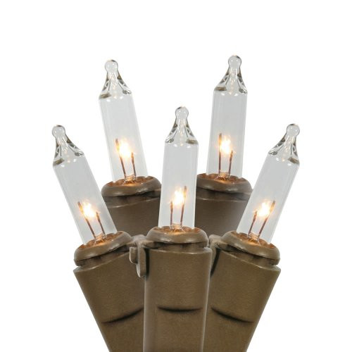Vickerman 2' x 8' Clear Twinkle Christmas Net Style Tree Trunk Wrap Lights - Brown Wire