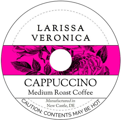 Cappuccino Medium Roast Coffee (Single Serve K-Cup Pods) (Gourmet, Naturally Flavored, Whole Coffee Beans) (12 pods, ZIN: 571720)