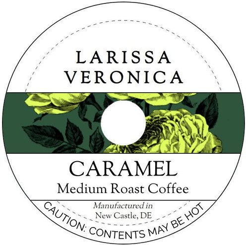 Caramel Medium Roast Coffee (Single Serve K-Cup Pods) (Gourmet, Naturally Flavored, Whole Coffee Beans) (12 pods, ZIN: 571736)