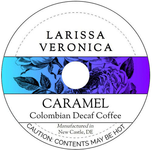 Caramel Colombian Decaf Coffee (Single Serve K-Cup Pods) (Gourmet, Naturally Flavored, Whole Coffee Beans) (12 pods, ZIN: 571740)