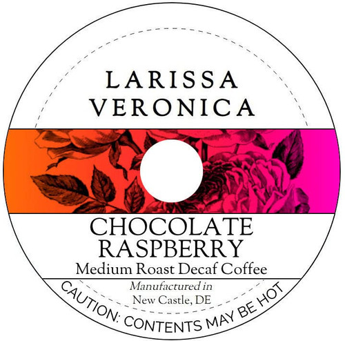 Chocolate Raspberry Medium Roast Decaf Coffee (Single Serve K-Cup Pods) (Gourmet, Naturally Flavored, Whole Coffee Beans) (12 pods, ZIN: 572073)