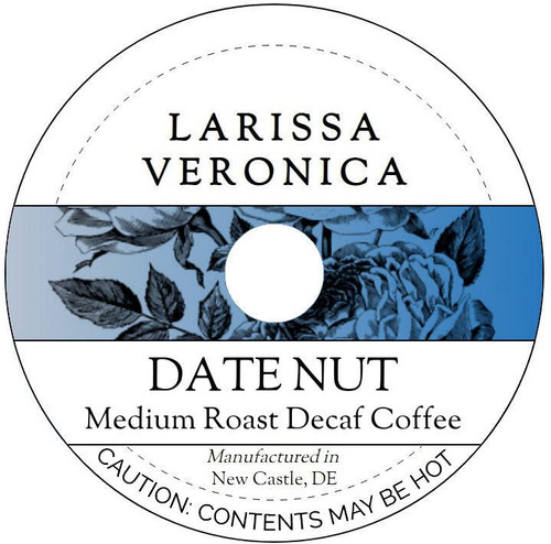 Date Nut Medium Roast Decaf Coffee (Single Serve K-Cup Pods) (Gourmet, Naturally Flavored, Whole Coffee Beans) (12 pods, ZIN: 572537)