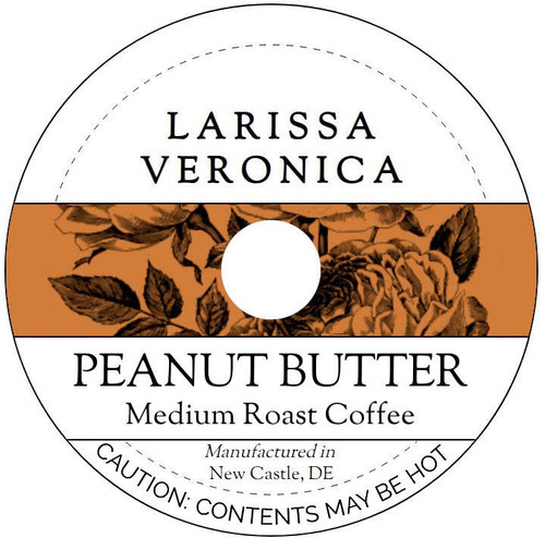 Peanut Butter Medium Roast Coffee (Single Serve K-Cup Pods) (Gourmet, Naturally Flavored, Whole Coffee Beans) (12 pods, ZIN: 573976)