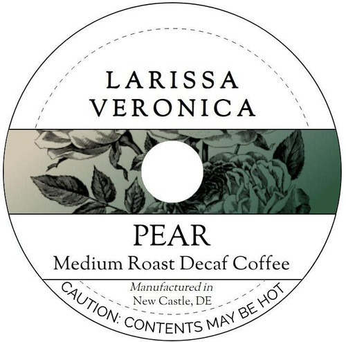 Pear Medium Roast Decaf Coffee (Single Serve K-Cup Pods) (Gourmet, Naturally Flavored, Whole Coffee Beans) (12 pods, ZIN: 573993)