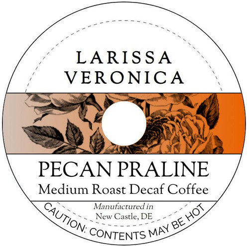 Pecan Praline Medium Roast Decaf Coffee (Single Serve K-Cup Pods) (Gourmet, Naturally Flavored, Whole Coffee Beans) (12 pods, ZIN: 574025)