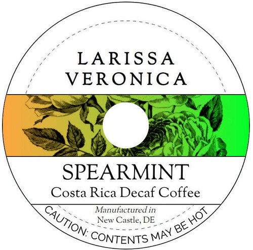 Spearmint Costa Rica Decaf Coffee (Single Serve K-Cup Pods) (Gourmet, Naturally Flavored, Whole Coffee Beans) (12 pods, ZIN: 574608) Spearmint Costa Rica Decaf Coffee (Single Serve K-Cup Pods) (Gourmet, Naturally Flavored, Whole Coffee Beans) (12 pods, ZIN: 574608)