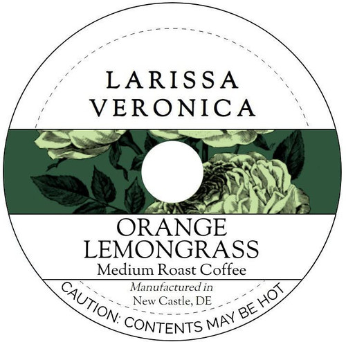 Orange Lemongrass Medium Roast Coffee (Single Serve K-Cup Pods) (Gourmet, Naturally Flavored, Whole Coffee Beans) (12 pods, ZIN: 575512)
