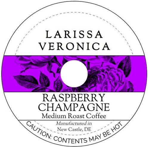 Raspberry Champagne Medium Roast Coffee (Single Serve K-Cup Pods) (Gourmet, Naturally Flavored, Whole Coffee Beans) (12 pods, ZIN: 576360)