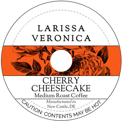 Cherry Cheesecake Medium Roast Coffee (Single Serve K-Cup Pods) (Gourmet, Naturally Flavored, Whole Coffee Beans) (12 pods, ZIN: 576568)