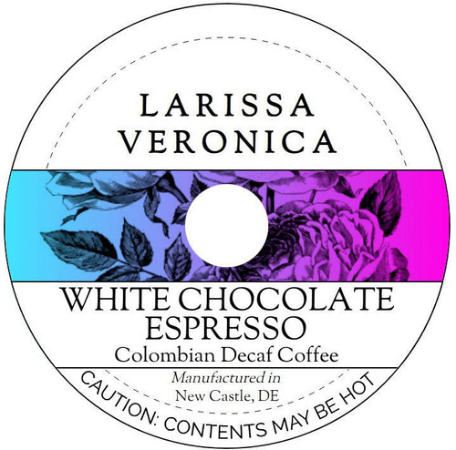 White Chocolate Espresso Colombian Decaf Coffee (Single Serve K-Cup Pods) (Gourmet, Naturally Flavored, Whole Coffee Beans) (12 pods, ZIN: 577468)