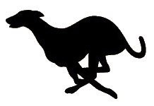 Greyhound Black Decal Vinyl Sticker|Cars Trucks Vans Walls Laptop| Black |5.5 x 3.5 in|LLI677