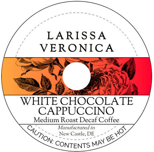 White Chocolate Cappuccino Medium Roast Decaf Coffee (Single Serve K-Cup Pods) (Gourmet, Naturally Flavored, Whole Coffee Beans) (12 pods, ZIN: 578105)
