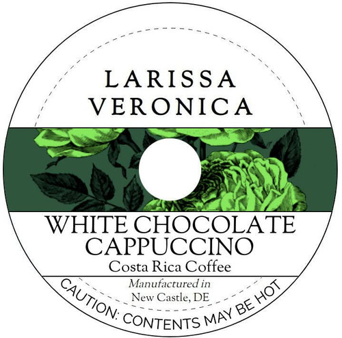 White Chocolate Cappuccino Costa Rica Coffee (Single Serve K-Cup Pods) (Gourmet, Naturally Flavored, Whole Coffee Beans) (12 pods, ZIN: 578111)