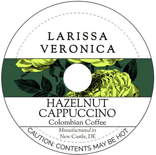 Hazelnut Cappuccino Colombian Coffee (Single Serve K-Cup Pods) (Gourmet, Naturally Flavored, Whole Coffee Beans) (12 pods, ZIN: 578123)