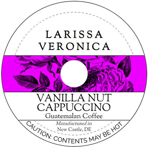 Vanilla Nut Cappuccino Guatemalan Coffee (Single Serve K-Cup Pods) (Gourmet, Naturally Flavored, Whole Coffee Beans) (12 pods, ZIN: 578234)