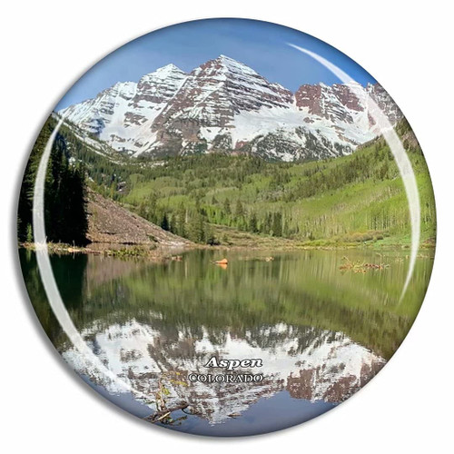 Aspen Maroon Bells Colorado USA Fridge Magnet Travel Gift Souvenir Collection 3D Crystal Glass Aspen Maroon Bells Colorado USA Fridge Magnet Travel Gift Souvenir Collection 3D Crystal Glass