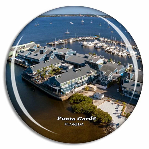 Punta Gorda Fishermen's Village Florida USA Fridge Magnet Travel Gift Souvenir Collection 3D Crystal Glass Punta Gorda Fishermen's Village Florida USA Fridge Magnet Travel Gift Souvenir Collection 3D Crystal Glass