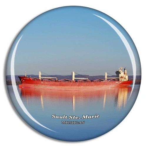 Sault Ste. Marie Michigan River Michigan USA Fridge Magnet Travel Gift Souvenir Collection 3D Crystal Glass Sault Ste. Marie Michigan River Michigan USA Fridge Magnet Travel Gift Souvenir Collection 3D Crystal Glass
