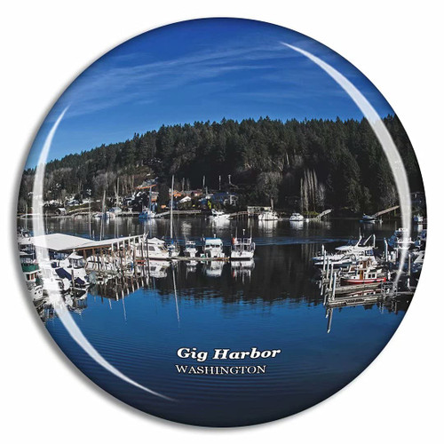 Gig Harbor Washington USA Washington USA Fridge Magnet Travel Gift Souvenir Collection 3D Crystal Glass Gig Harbor Washington USA Washington USA Fridge Magnet Travel Gift Souvenir Collection 3D Crystal Glass