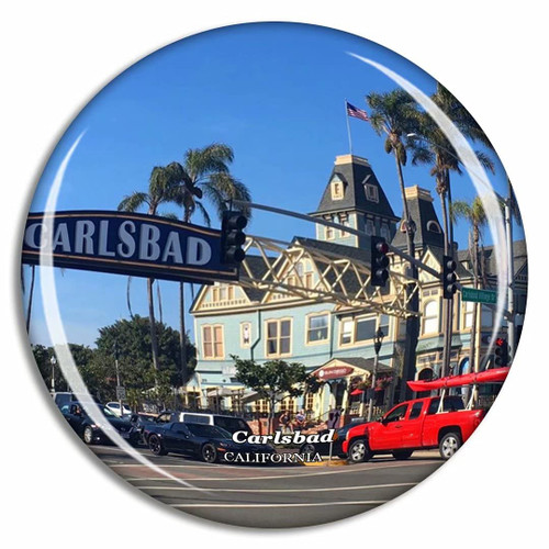 Carlsbad Village California USA Fridge Magnet Travel Gift Souvenir Collection 3D Crystal Glass Carlsbad Village California USA Fridge Magnet Travel Gift Souvenir Collection 3D Crystal Glass