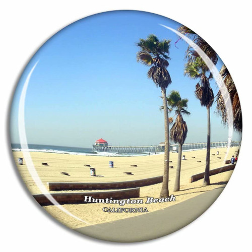 Huntington Beach Orange County Coast California USA Fridge Magnet Travel Gift Souvenir Collection 3D Crystal Glass Huntington Beach Orange County Coast California USA Fridge Magnet Travel Gift Souvenir Collection 3D Crystal Glass