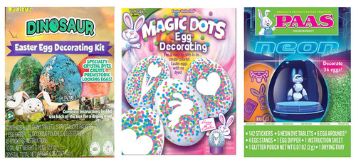 Easter Egg Decorating Kits - Easter Egg dye Variety Packs - 3 Pack - Dino Dinosaur Neon Easter Egg Decorating Kits - Easter Egg dye Variety Packs - 3 Pack - Dino Dinosaur Neon