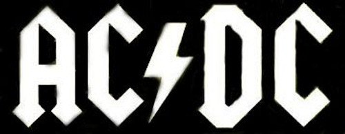 LLI AC DC Decal Vinyl Sticker | Cars Trucks Vans Walls Laptop | White | 5.5 x 2.2 in | LLI763 LLI AC DC Decal Vinyl Sticker | Cars Trucks Vans Walls Laptop | White | 5.5 x 2.2 in | LLI763