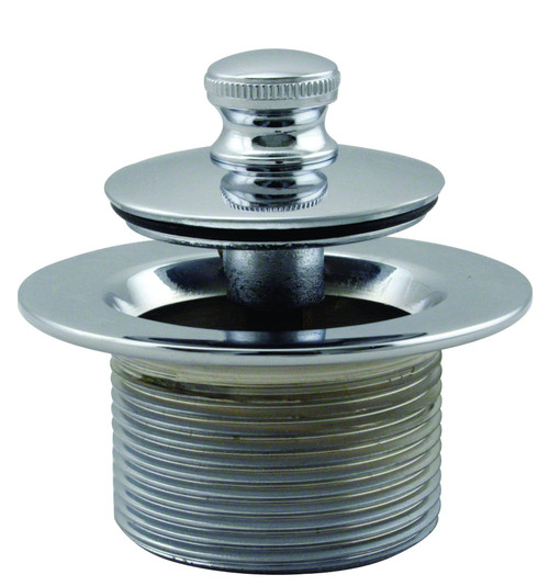 Westbrass A79438CP-Z 1-1/2" NPSM (1-7/8"-11.5 UNC-2A) Coarse Thread Twist & Close Bathtub Drain Plug, Polished Chrome