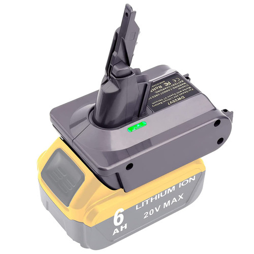 Gonocop Adapter for Dyson V7 Battery Adapter, for DEWALT 20V max Lithium Battery Convert to Dyson V7 SV11 Series Animal Motorhead Fluffy 21.6V Cordless Stick Vacuum Cleaner Converter (Only Adapter)
