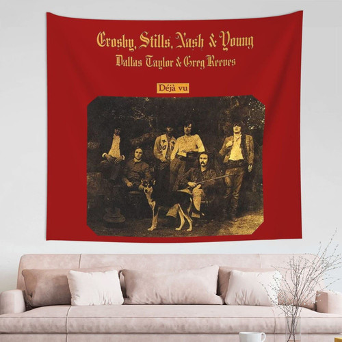 HOODFA Crosby Music Stills Band Nash & Young Deja Vu Tapestry Wall Tapestries Decoration For Bedroom Curtains Dormitory Door Living Room 60x51 Inch HOODFA Crosby Music Stills Band Nash & Young Deja Vu Tapestry Wall Tapestries Decoration For Bedroom Curtains Dormitory Door Living Room 60x51 Inch
