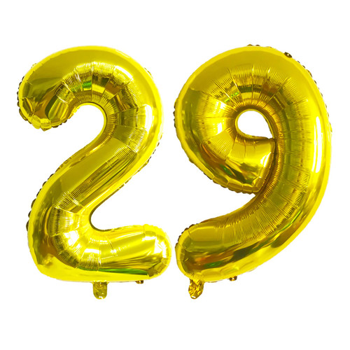 ESHILP 40 Inch Number Balloon Foil Balloon Number 29 Jumbo Giant Balloon Number 29 Balloon for 29th Birthday Party Decoration Wedding Anniversary Graduation Celebration, Gold 29 Number Balloon