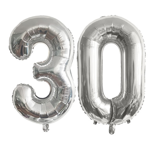ESHILP 40 Inch Number Balloon Foil Balloon Number 30 Jumbo Giant Balloon Number 30 Balloon for 30th Birthday Party Decoration Wedding Anniversary Graduation Celebration, Silver 30 Number Balloon ESHILP 40 Inch Number Balloon Foil Balloon Number 30 Jumbo Giant Balloon Number 30 Balloon for 30th Birthday Party Decoration Wedding Anniversary Graduation Celebration, Silver 30 Number Balloon