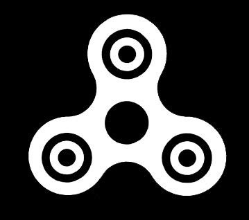 LLI Fidget Spinner | Decal Vinyl Sticker | Cars Trucks Vans Walls Laptop | White | 5.5 x 5.1 in | LLI1190