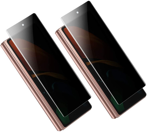 AHERLCG 2 PCS Privacy Outside Screen Protector Designed for Galaxy Z Fold 2 5G, 2 Pack Front Full Covered Anti-Spy Soft Film suit for Samsung Galaxy Z Fold 2 Anti-peeping Nano AHERLCG 2 PCS Privacy Outside Screen Protector Designed for Galaxy Z Fold 2 5G, 2 Pack Front Full Covered Anti-Spy Soft Film suit for Samsung Galaxy Z Fold 2 Anti-peeping Nano