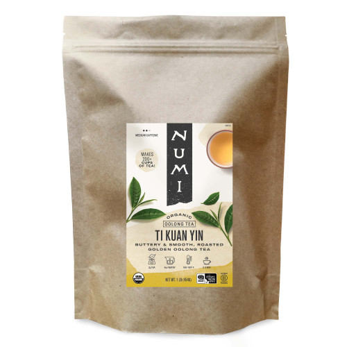 Numi Organic Tea Ti Kuan Yin, 16 Ounce Pouch, Loose Leaf Oolong Tea, 200+ Cups, Packaging May Vary Numi Organic Tea Ti Kuan Yin, 16 Ounce Pouch, Loose Leaf Oolong Tea, 200+ Cups, Packaging May Vary