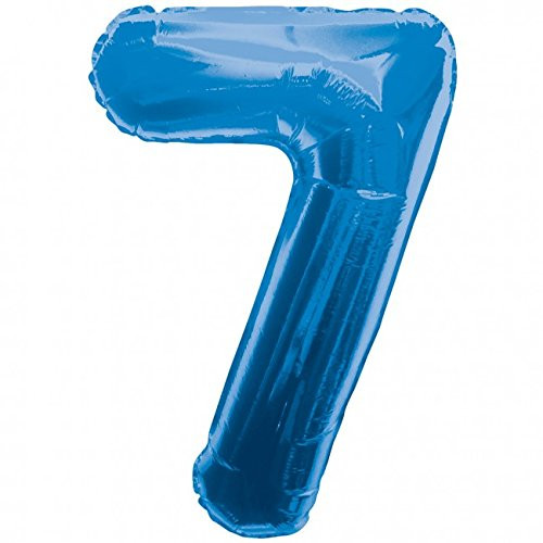 34 Jumbo Blue Foil Number Balloons (7)