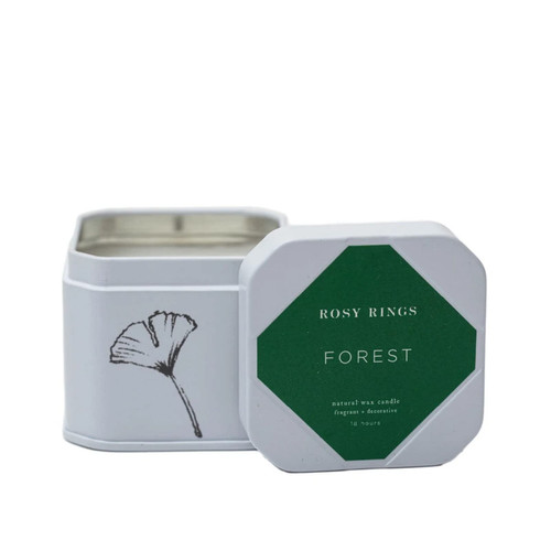 Rosy Rings Travel Tin Candle - Aromatherapy Candles, Long Lasting Candles, Luxury Candles, Tin Candles, Luxury Candles, Candle Gift Sets, Home Fragrance Decor (Forest, 3 oz)