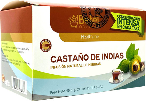 Premium Castanos de Indias (Horse Chestnut) Tea by Betel Natural - Promotes Healthy Circulation - 24 Tea Bags Premium Castanos de Indias (Horse Chestnut) Tea by Betel Natural - Promotes Healthy Circulation - 24 Tea Bags