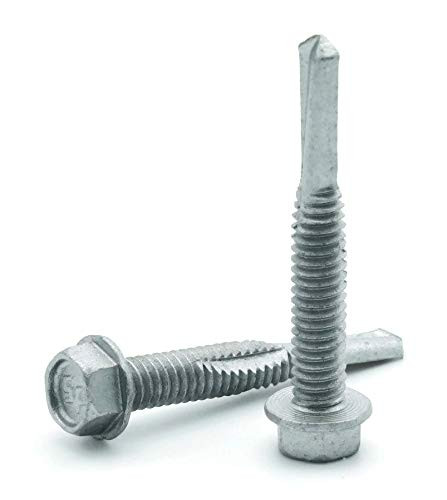 Strong-Shield Coated Hex Washer Head Self Drilling Screws - #12-24 x 1-1/2" Qty 25