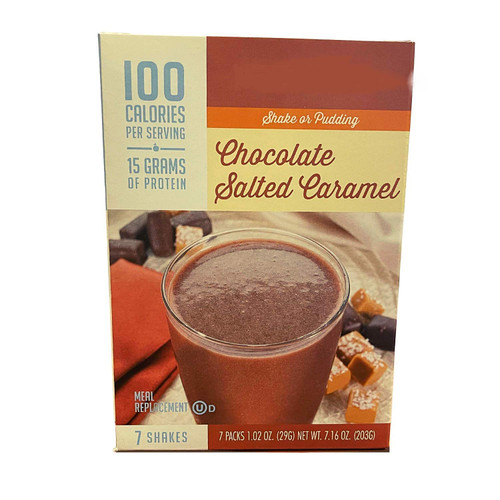 HealthyWise - High Protein 100 Calorie Pudding Shake, 15g Protein, Low Calorie, Low Carbs, Ideal Protein Compatible, 7 Servings Per Box (Chocolate Salted Caramel) HealthyWise - High Protein 100 Calorie Pudding Shake, 15g Protein, Low Calorie, Low Carbs, Ideal Protein Compatible, 7 Servings Per Box (Chocolate Salted Caramel)