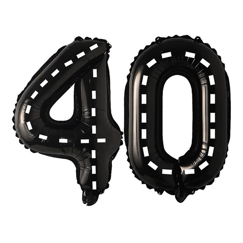 ESHILP 40 Inch Number Balloon Foil Balloon Number 40 Jumbo Giant Balloon Number 40 Balloon for 40th Birthday Party Decoration Wedding Anniversary Graduation Celebration, XXL Black 40 Number Balloon