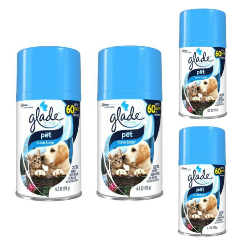 Glade Automatic Spray Air Freshener Refill, Pet Clean Scent, 6.2 Ounce (4 Pack) Glade Automatic Spray Air Freshener Refill, Pet Clean Scent, 6.2 Ounce (4 Pack)