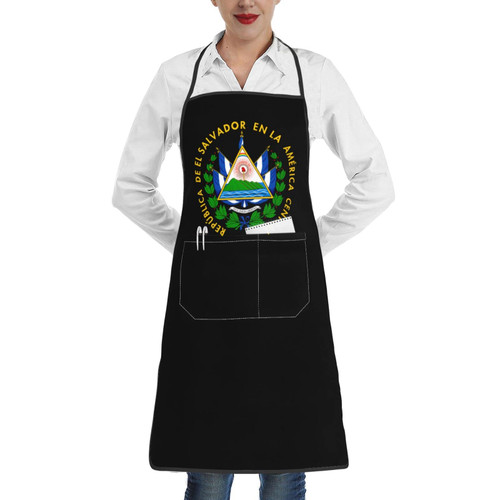 Coat Of Arms Of Salvadoran Apron Man Woman Bibs For Barber Bibs Bib Aprons