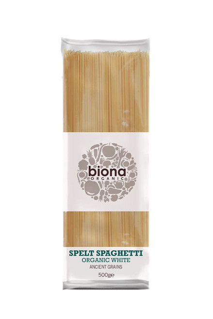 NT# Biona Organic White Spelt Spaghetti 500G -Biona Organic White Spelt Spaghetti is sourced from one of the oldest cultivated grains, and an ancient cousin of wheat