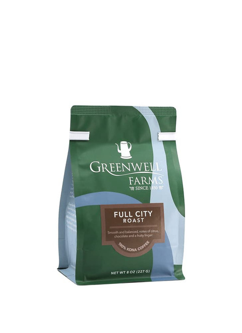 Greenwell Farms 100% Hawaiian Kona Coffee - Full City Roast, Ground, 8oz Greenwell Farms 100% Hawaiian Kona Coffee - Full City Roast, Ground, 8oz