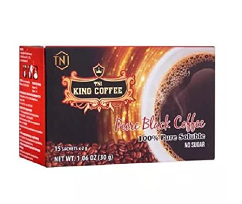 TNI KING COFFEE Pure Black Instant (15s x 2g) 30g - KING COFFEE Pure Black is truly coffee-fragrant and bold